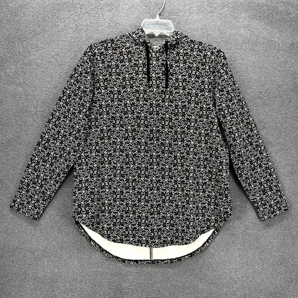 Coreio Sweatshirt Womens‎ Plus 1X Black Hooded Pullover